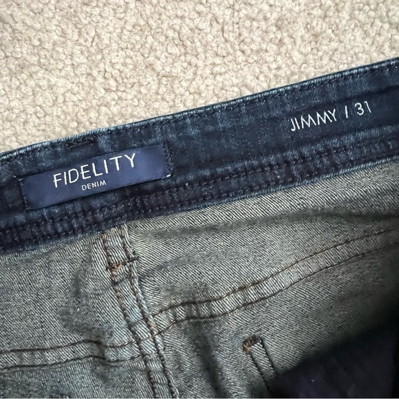 Fidelity Denim Jimmy Slim Comfort Stretch Jeans in Clampdown Dark Wash - Picture 8 of 11
